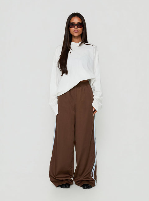 Fielder Track Pants Brown / Blue