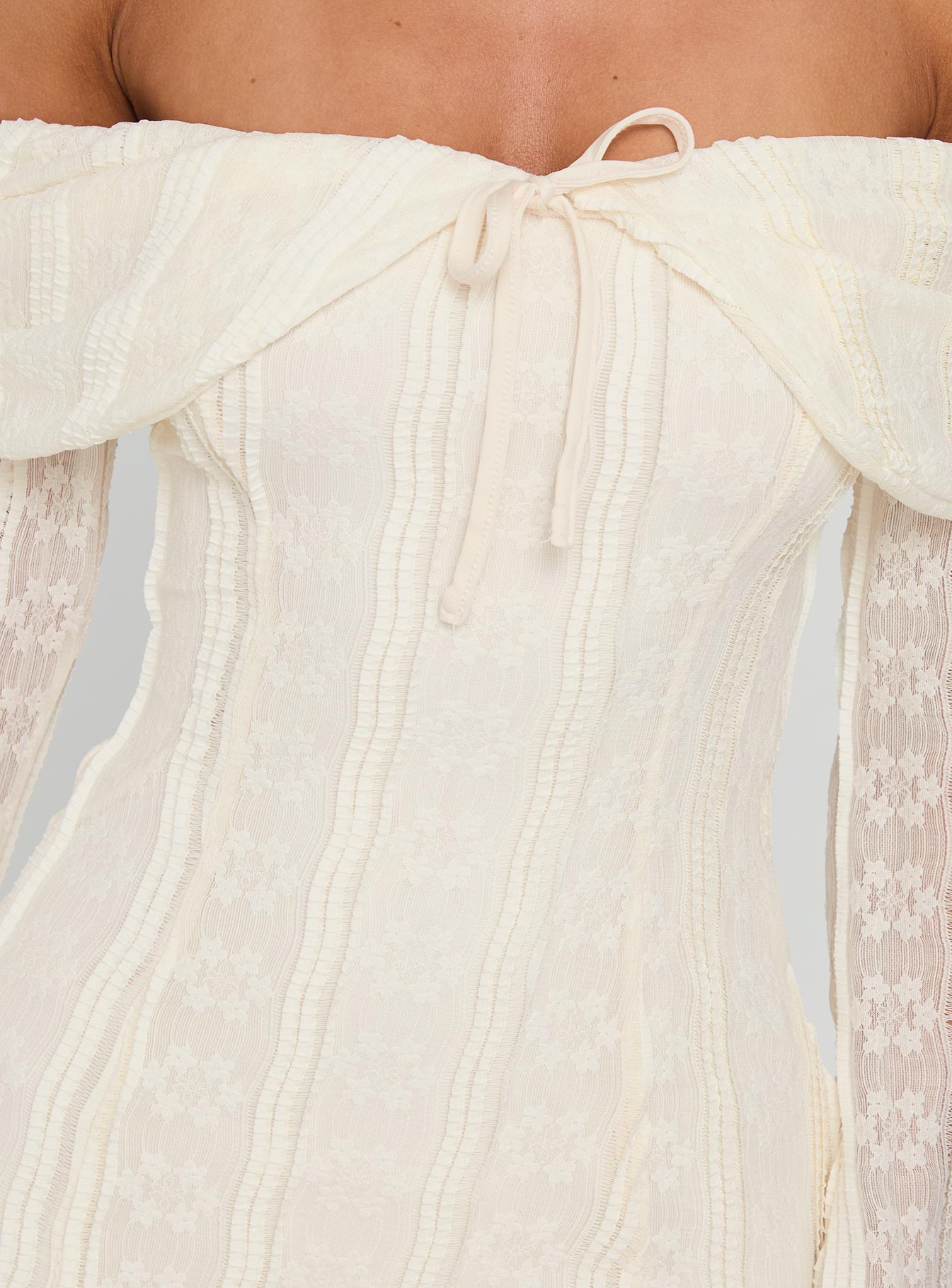 Colettie Long Sleeve Mini Dress Cream | Princess Polly Colettie Long Sleeve Mini Dress Cream | Princess Polly