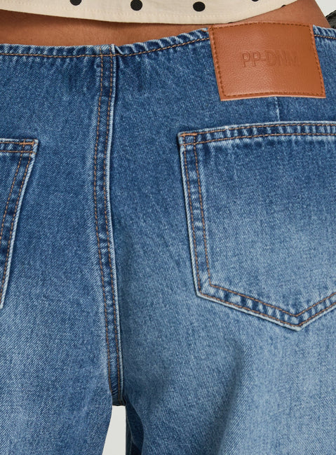 Roamer No Waist Low Rise Super Baggy Vintage Mid Blue