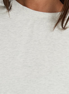 Settle Down Long Sleeve Top Grey Marle