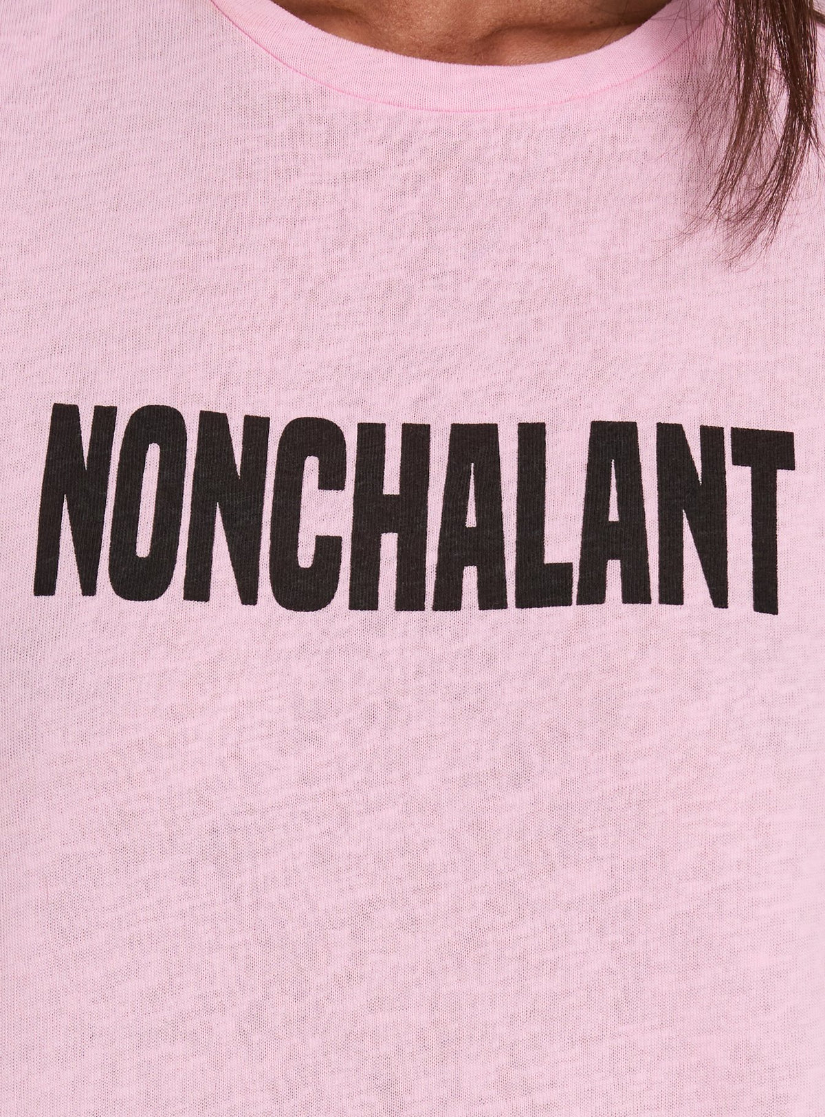 Nonchalant Girl Graphic Relaxed Tee Pink