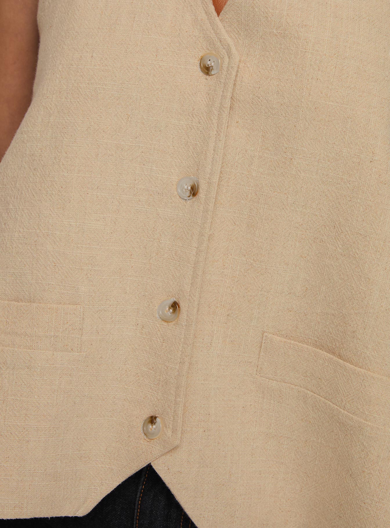 product Princess Polly Hills Halter Oatmeal Sleeveless V-Neck 