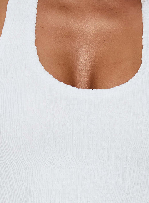 These Words Halter Mini Dress White