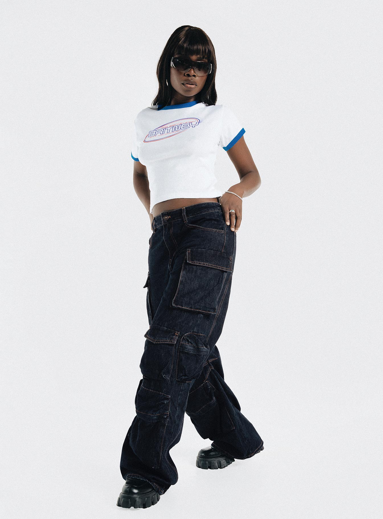 product Princess Polly Mid Rise  Smokeshow Jeans Dark Denim