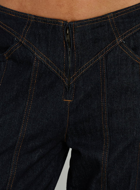 Daydream Tie Up Jeans Dark Denim