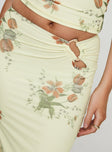 back view of model wearing Princess Polly Rios Maxi Skirt Cream Maxi 