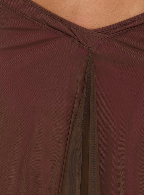 Erinhadi Midi Skirt Brown / Pink