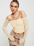 Sallo Off The Shoulder Top Yellow