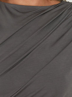 Adellah Draped Tank Top Slate