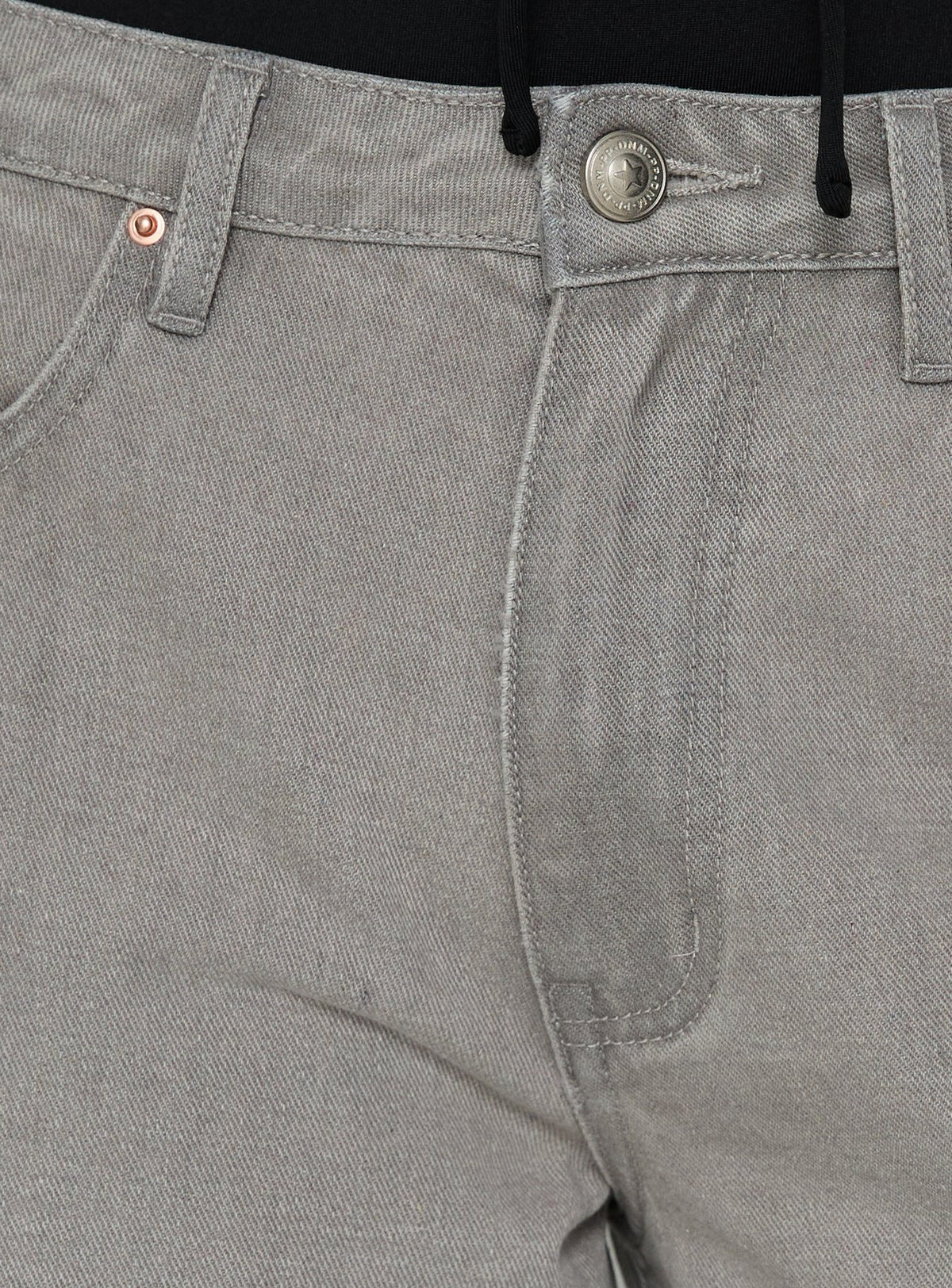 Styled Naylor Mid Rise Wide Leg Jeans Light Grey Wash in womens-jeans front view of model wearing Princess Polly