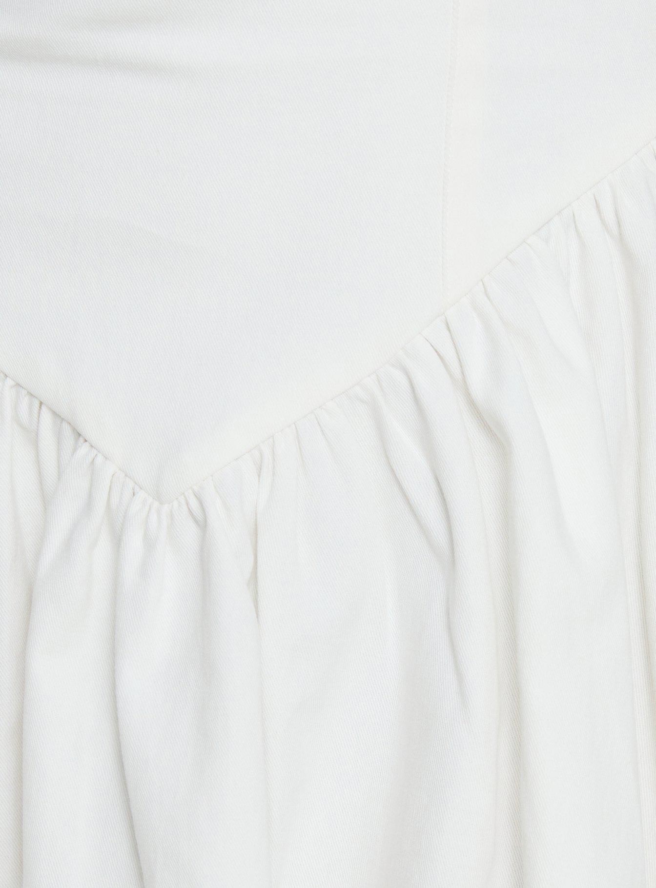 Esatora Halter Flare Mini Dress White