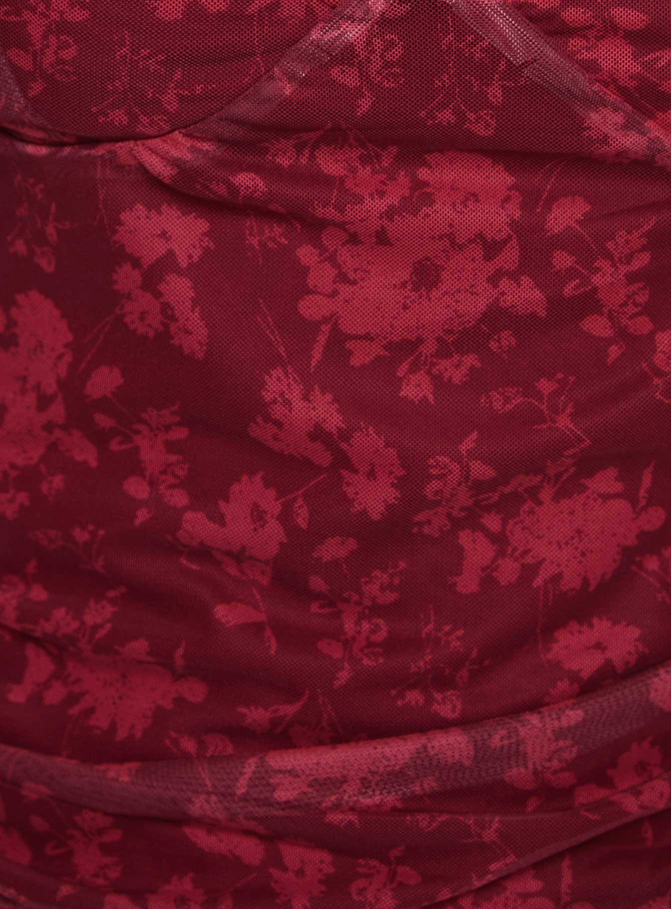 back view of model wearing Princess Polly Attention On Me Top Red Sleeveless V-Neck 