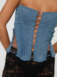 Strapless Denim corset top