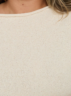 Amelise Knit Poncho Beige Curve