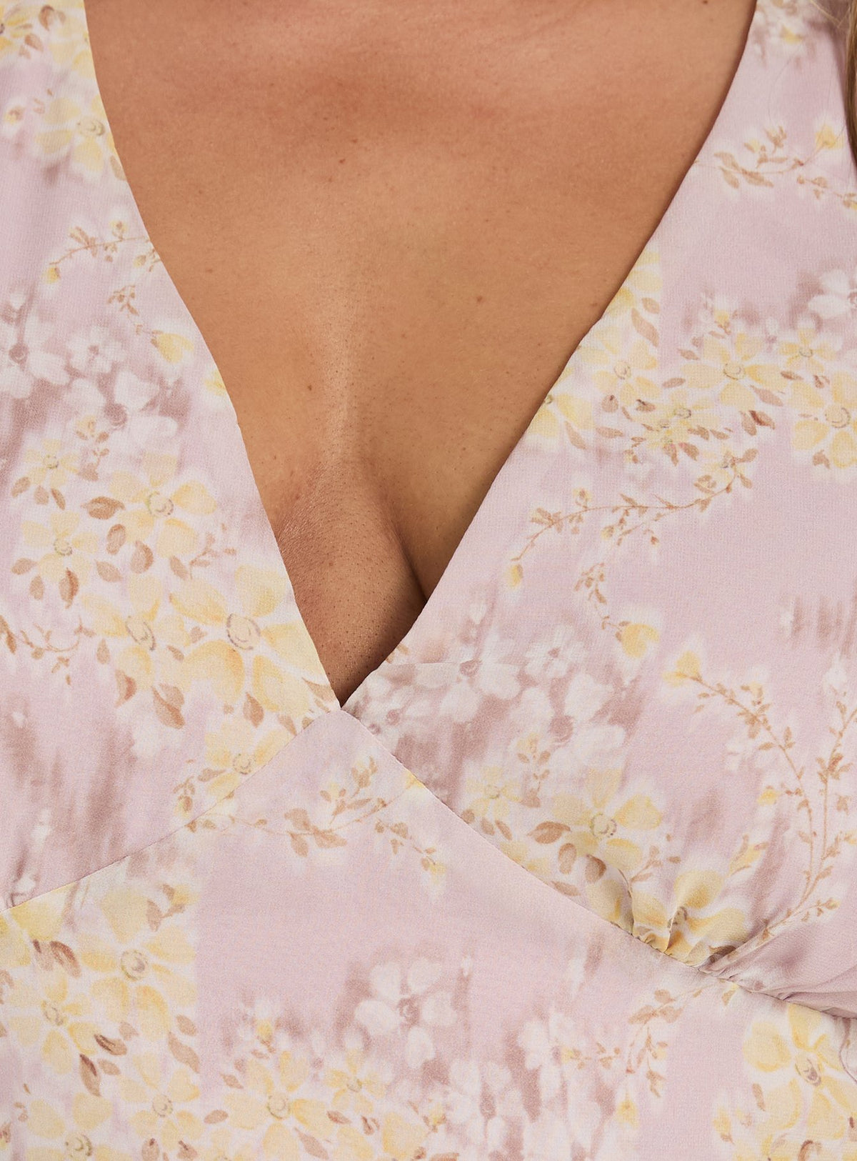 Cannelloni Mini Dress Lilac Floral Curve