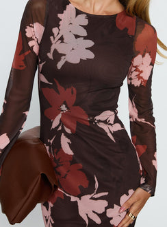 Istefania Long Sleeve Maxi Dress Multi