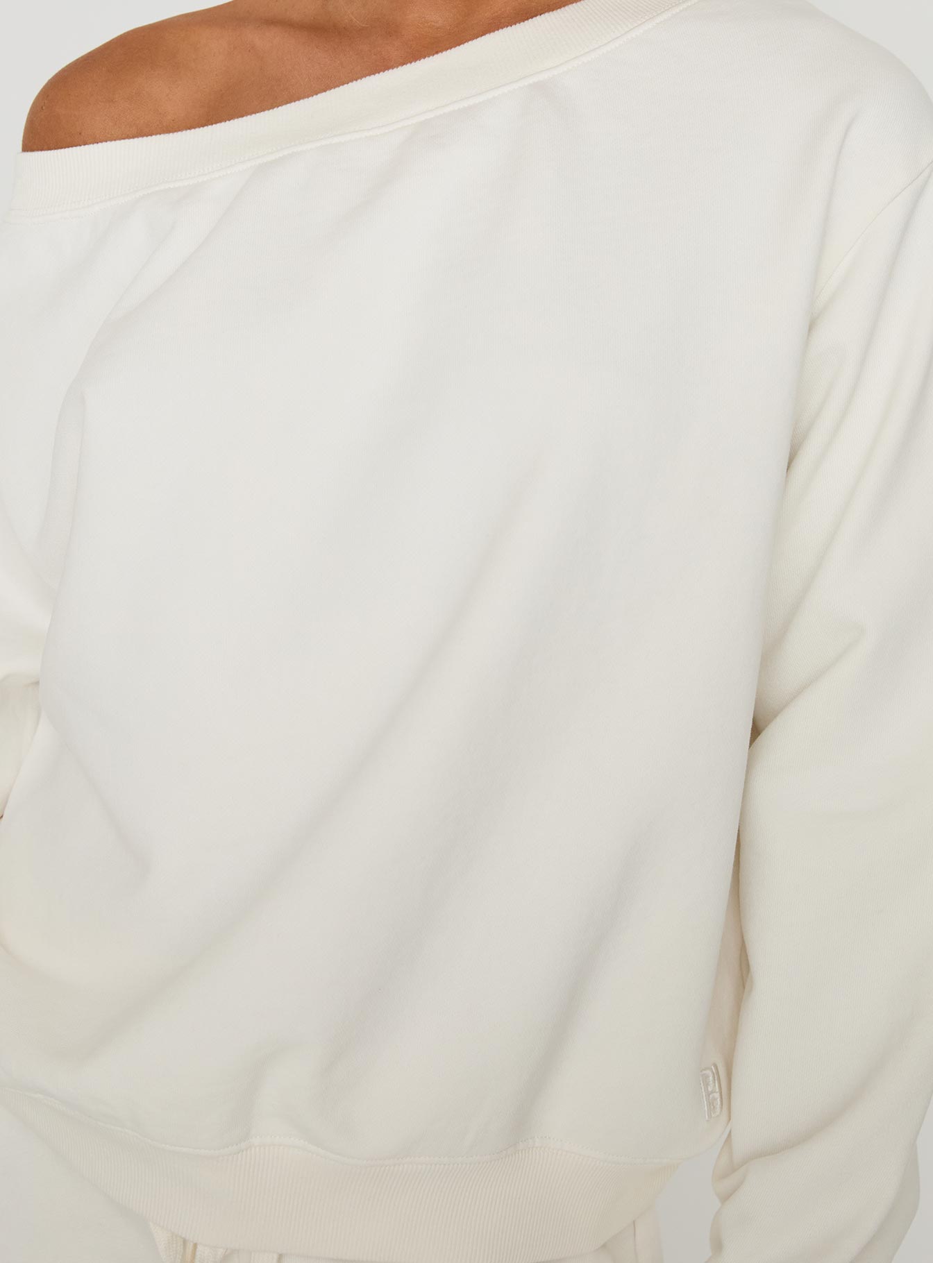 product Princess Polly Wellness Off The Shoulder Jumper Washed White 