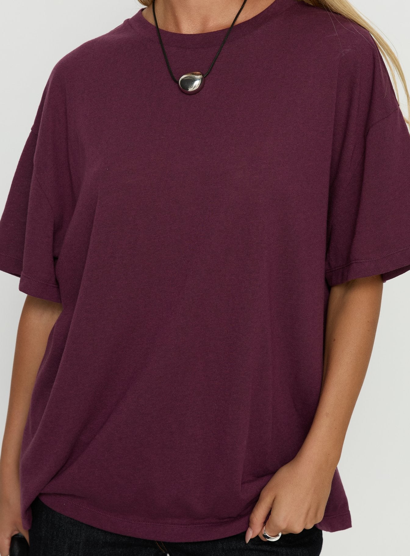 Zaydee Oversized Tee Cherry