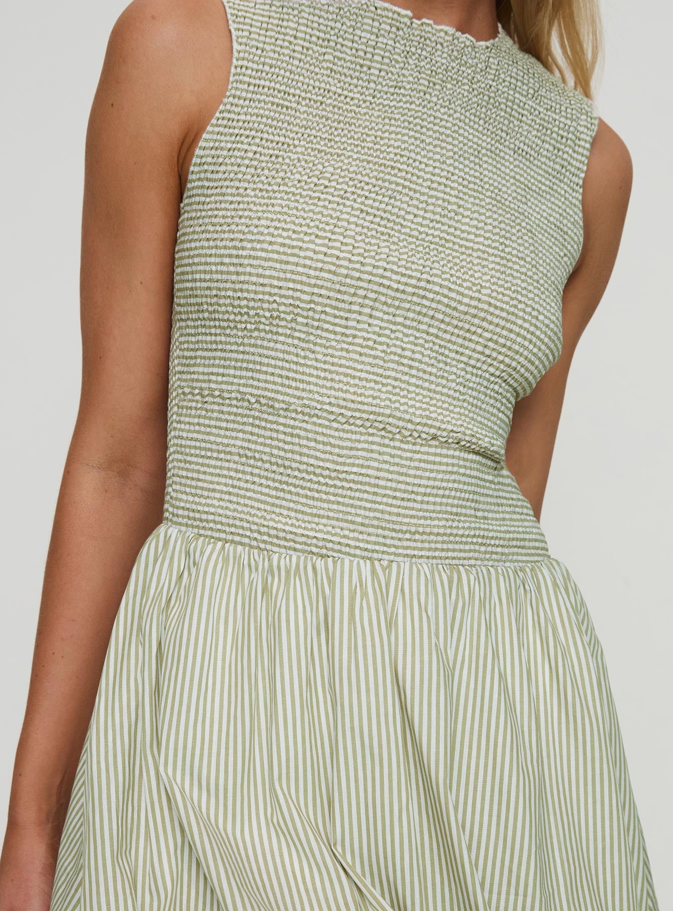 narnie mini dress sage Nardine Satin Mini Dress