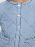 Premonitions Quilted Jacket Blue