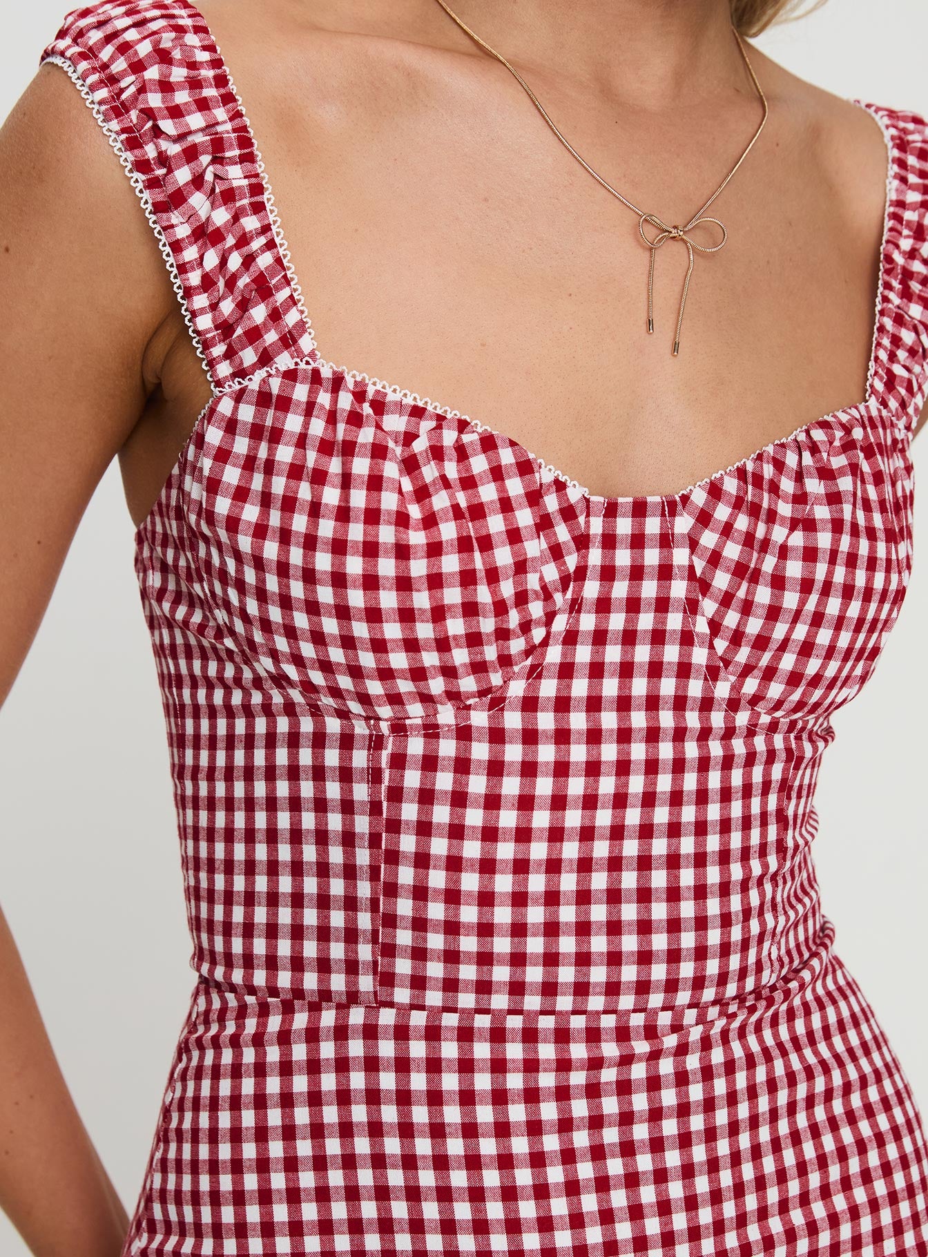 Faubert Mini Dress Red Gingham | Princess Polly Faubert Mini Dress Red Gingham | Princess Polly