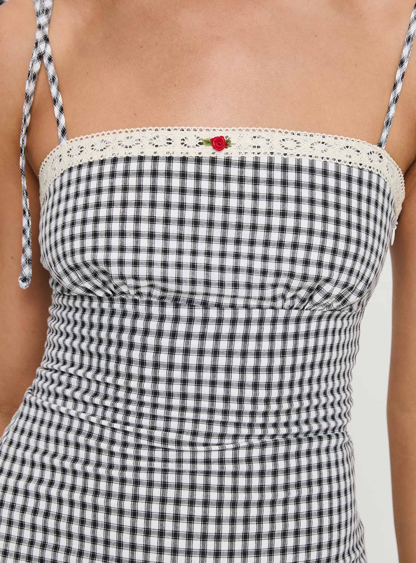 burkes mini dress red check red white checked dress Burkes Mini Dress Red Check