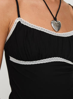 product Princess Polly Luna Rose Mini Dress Black Square Neck 