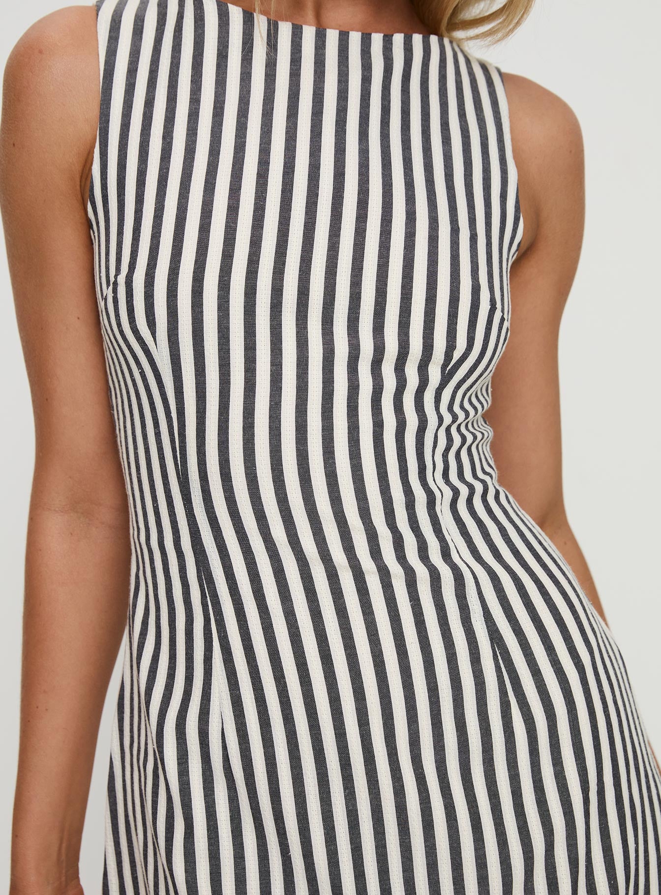 Alfalfa Shift Mini Dress Grey Stripe | Princess Polly Alfalfa Shift Mini Dress Grey Stripe | Princess Polly