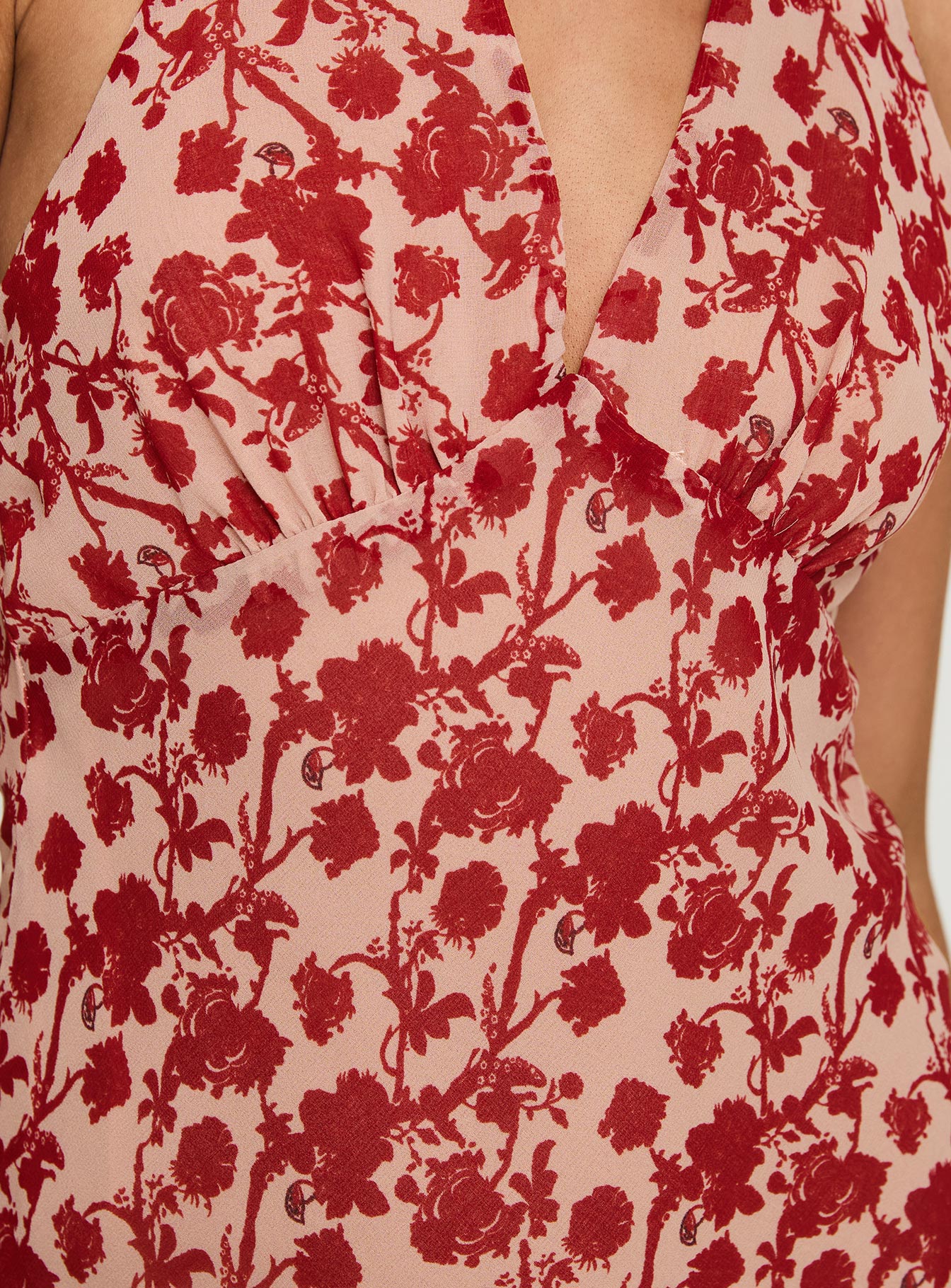 Neelia Mini Dress Red Floral | Princess Polly Neelia Mini Dress Red Floral | Princess Polly