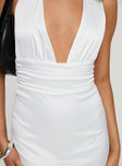 Callicope Halter Mini Dress White
