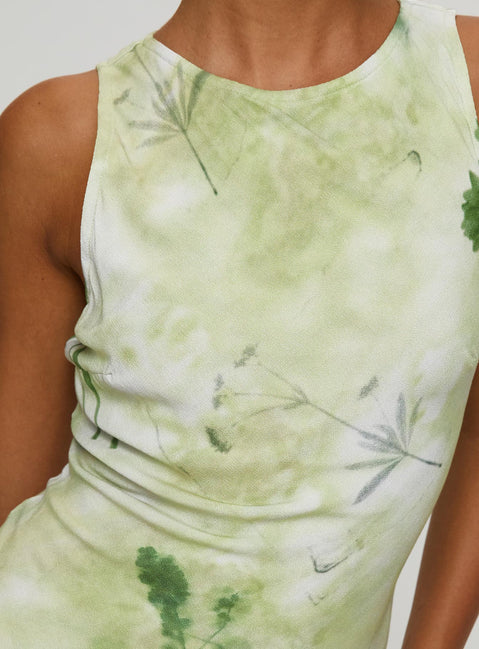 Vivre Mini Dress | Green Floral | Womens | Princess Polly Lower Impact Vivre Mini Dress | Green Floral | Womens | Princess Polly Lower Impact