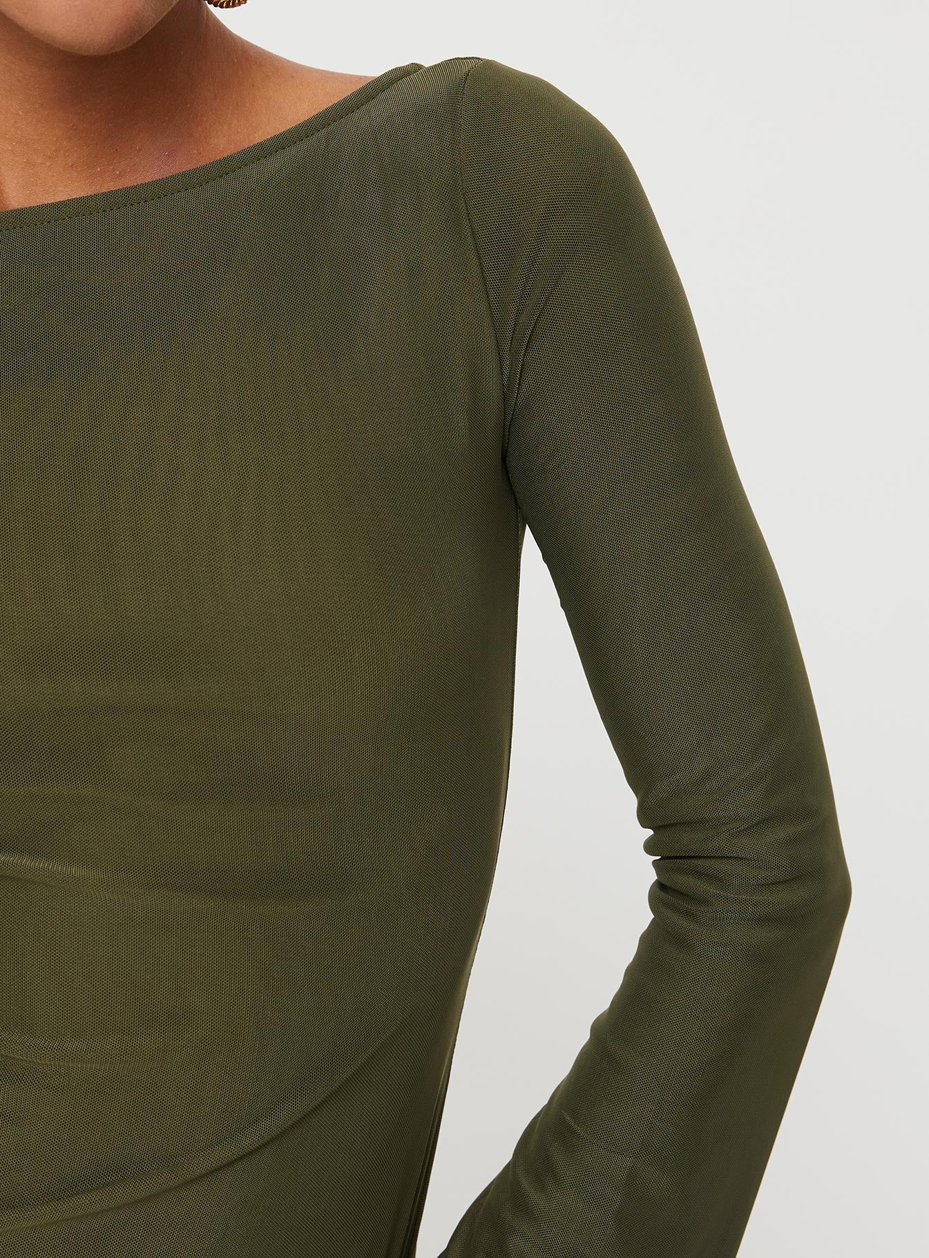 Princess Polly Lukea Long Sleeve Minidress in Green at Nordstrom, Size 10 Princess Polly Lukea Long Sleeve Minidress in Green at Nordstrom, Size 10