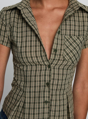 Alma Mater Top Green Check