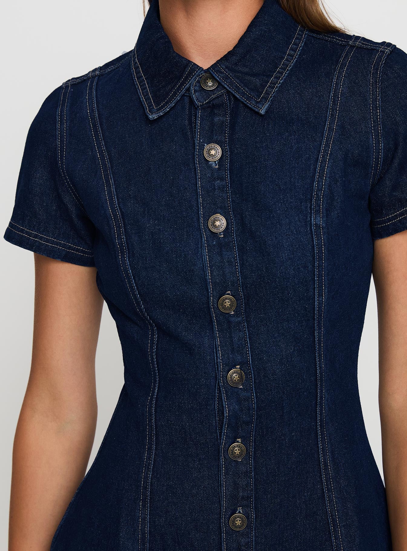 Perception Denim Mini Dress Mid Wash | Princess Polly Perception Denim Mini Dress Mid Wash | Princess Polly