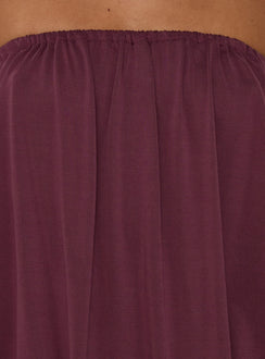 Olidia Strapless Mini Dress Plum