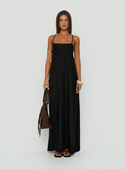 Solie Tie Back Maxi Dress Black