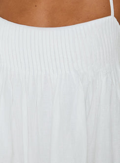 Stick With Me Tie Back Babydoll Mini Dress White