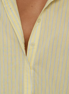 Izzybella Long Sleeve Shirt Yellow Stripe