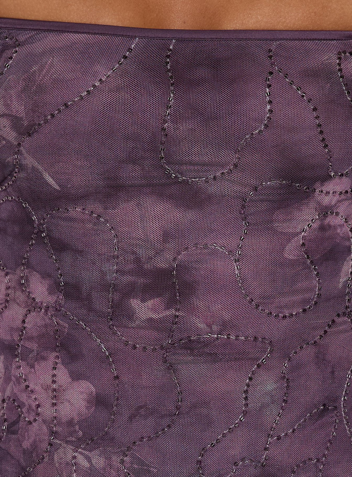 Fienna Beaded Mini Dress Purple