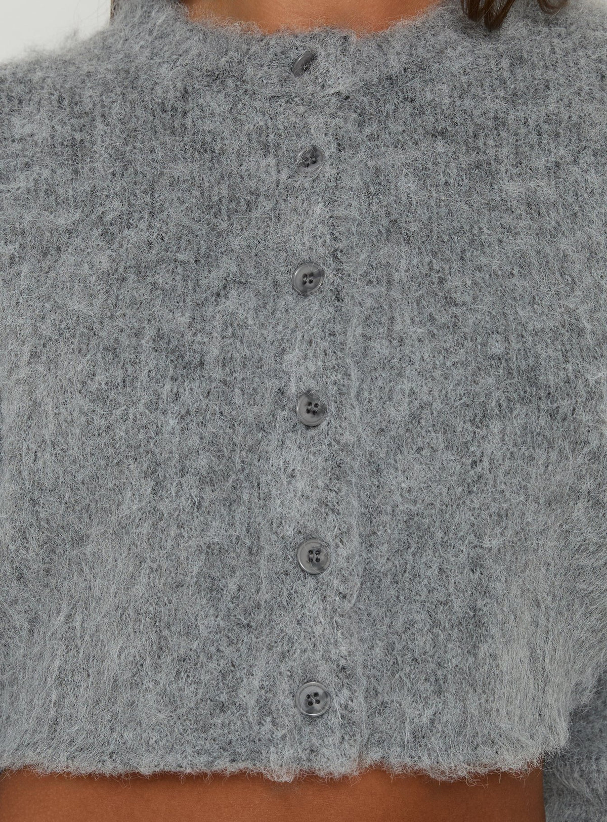Kelisso Button Down Cardigan Grey