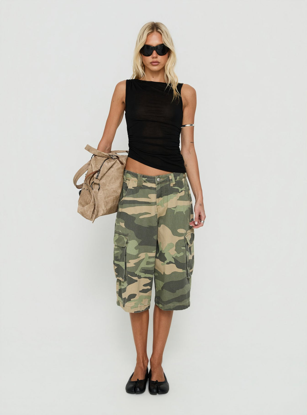 Hopeful Romantic Semi-Sheer Tank Top Black