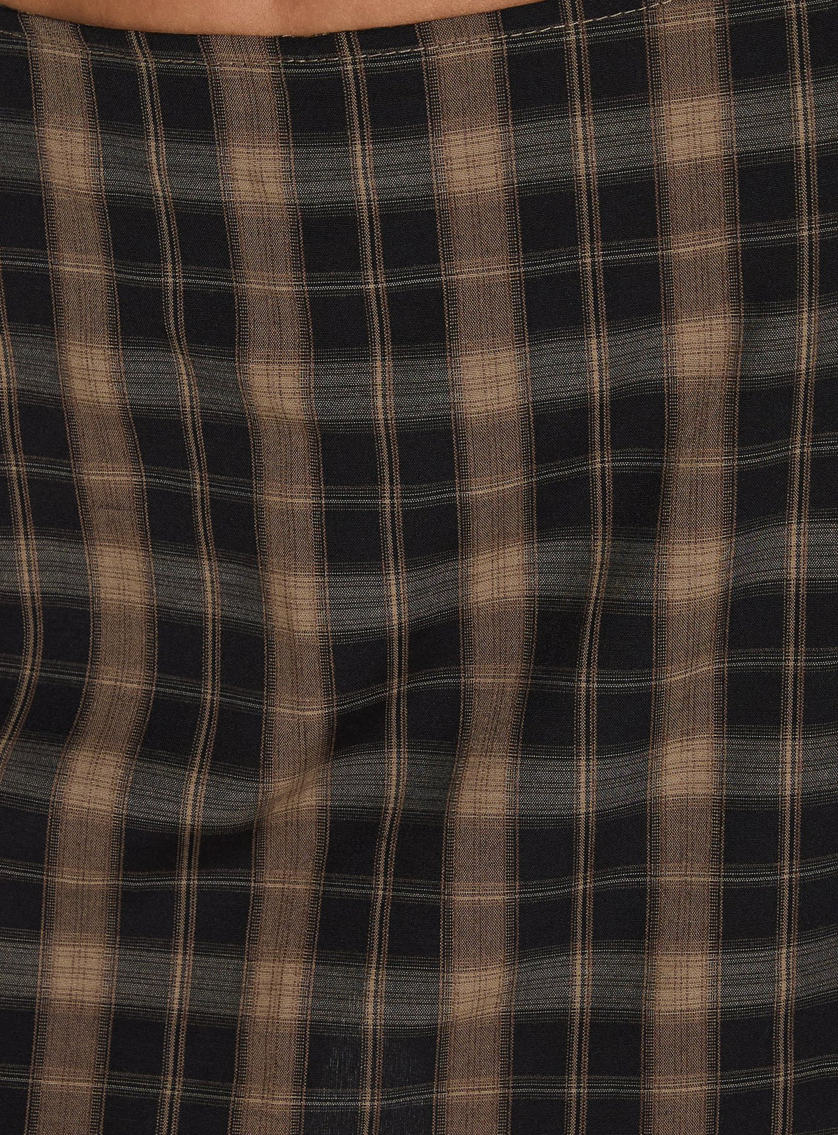 Gigi Wrap Skort Brown Check