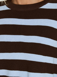 Henrea Knit Sweater Brown / Blue Stripe