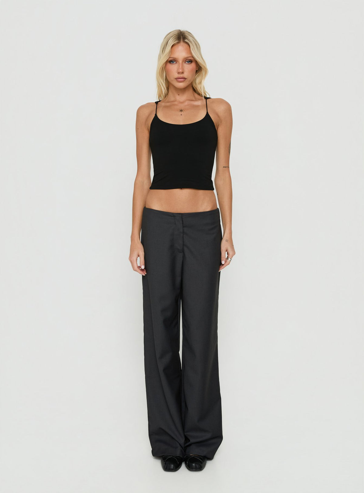 Kierrah Slim Tank Top Black