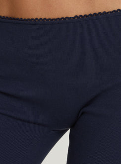 Baseline Rib Capri Pants Navy