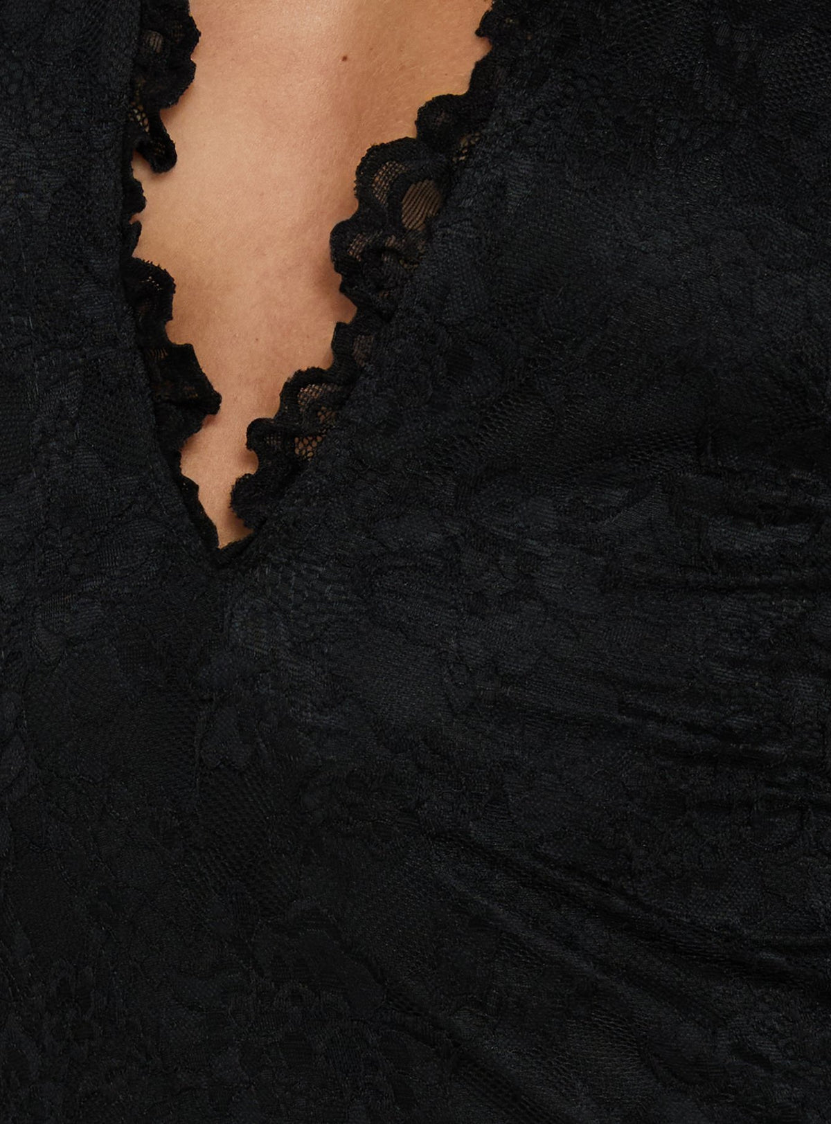Ayvi Lace Halter Mini Dress Black