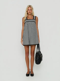 Sandat Mini Dress Gingham Grey