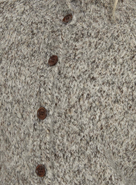 Faida Funnel Neck Knit Jumper Brown Speckle