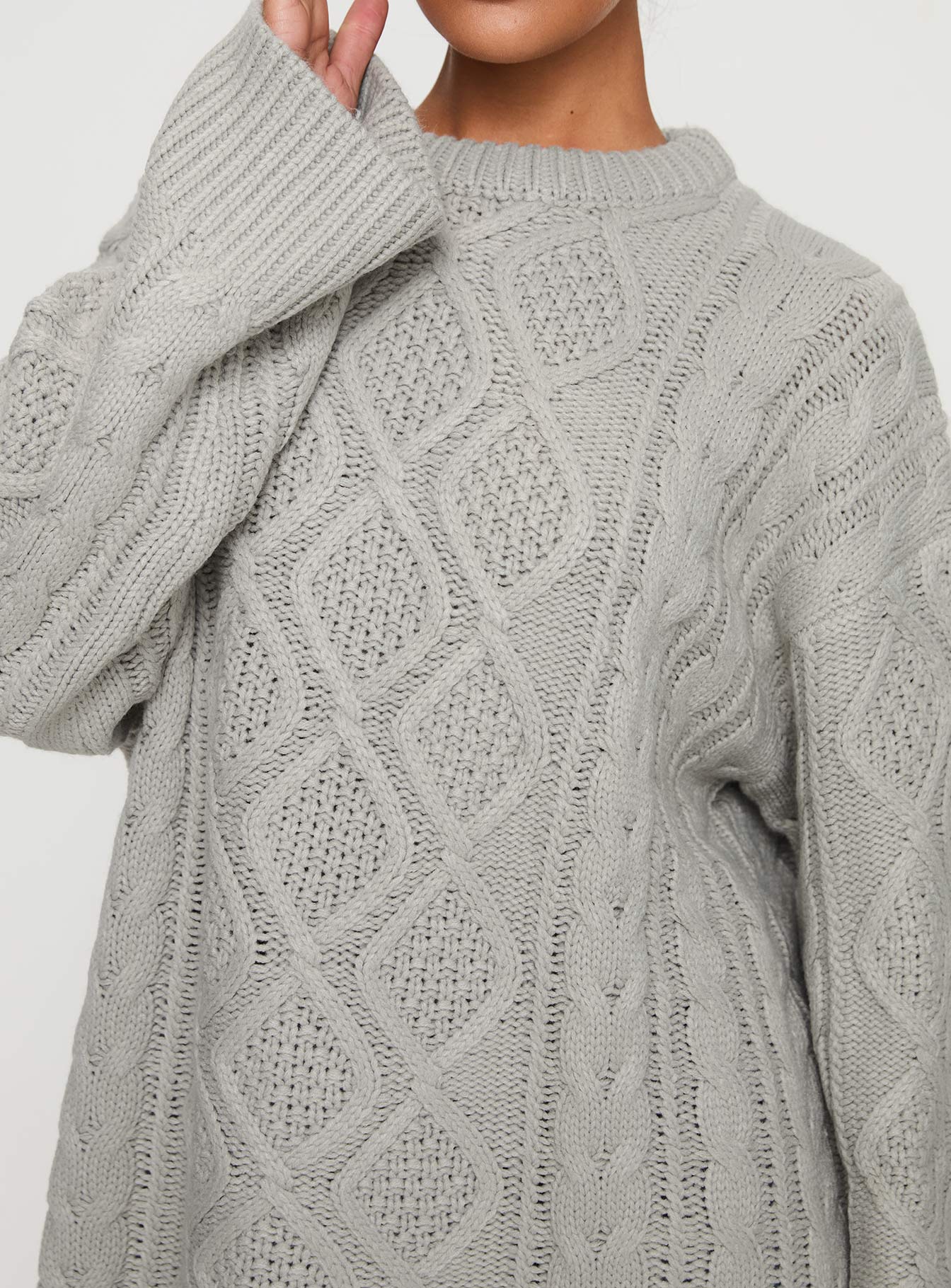 Gigi Knit Sweater Cloud | Princess Polly Gigi Knit Sweater Cloud | Princess Polly