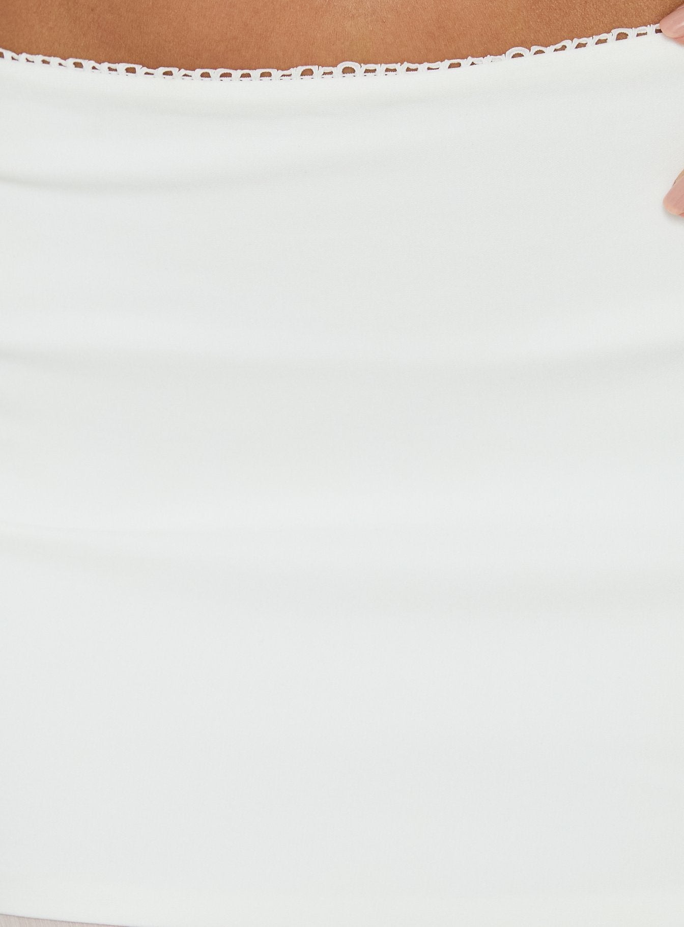 Camy Sheer Panelled Midi Skirt White